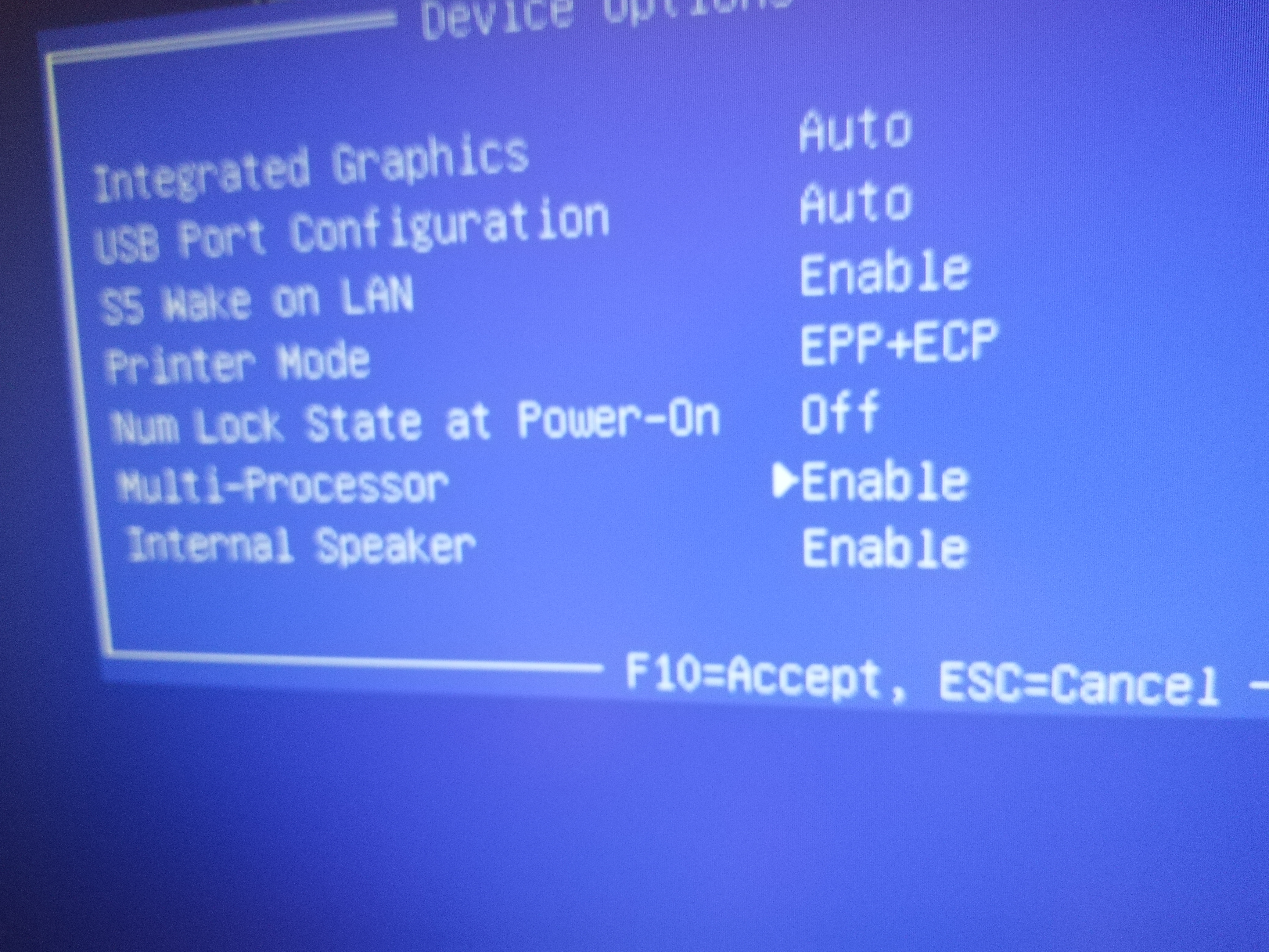 HP T730 boot options